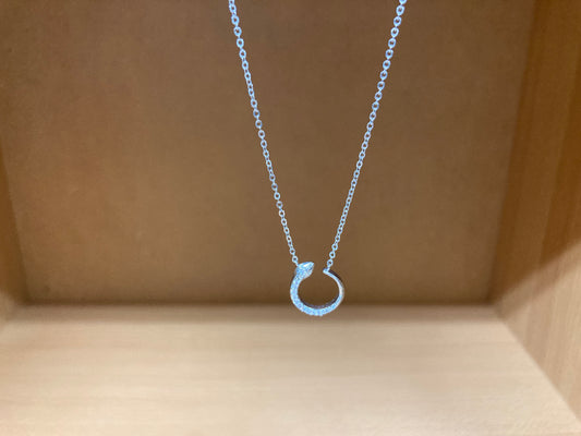 Tiny Treasures Seoul - Delicate Snake Necklace (Silver) 
