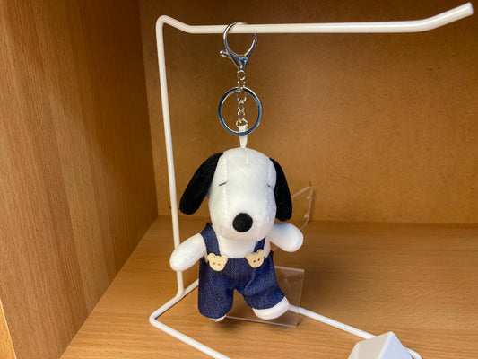 Denim Blue Snoopy Plush Bag Charm Key Chain