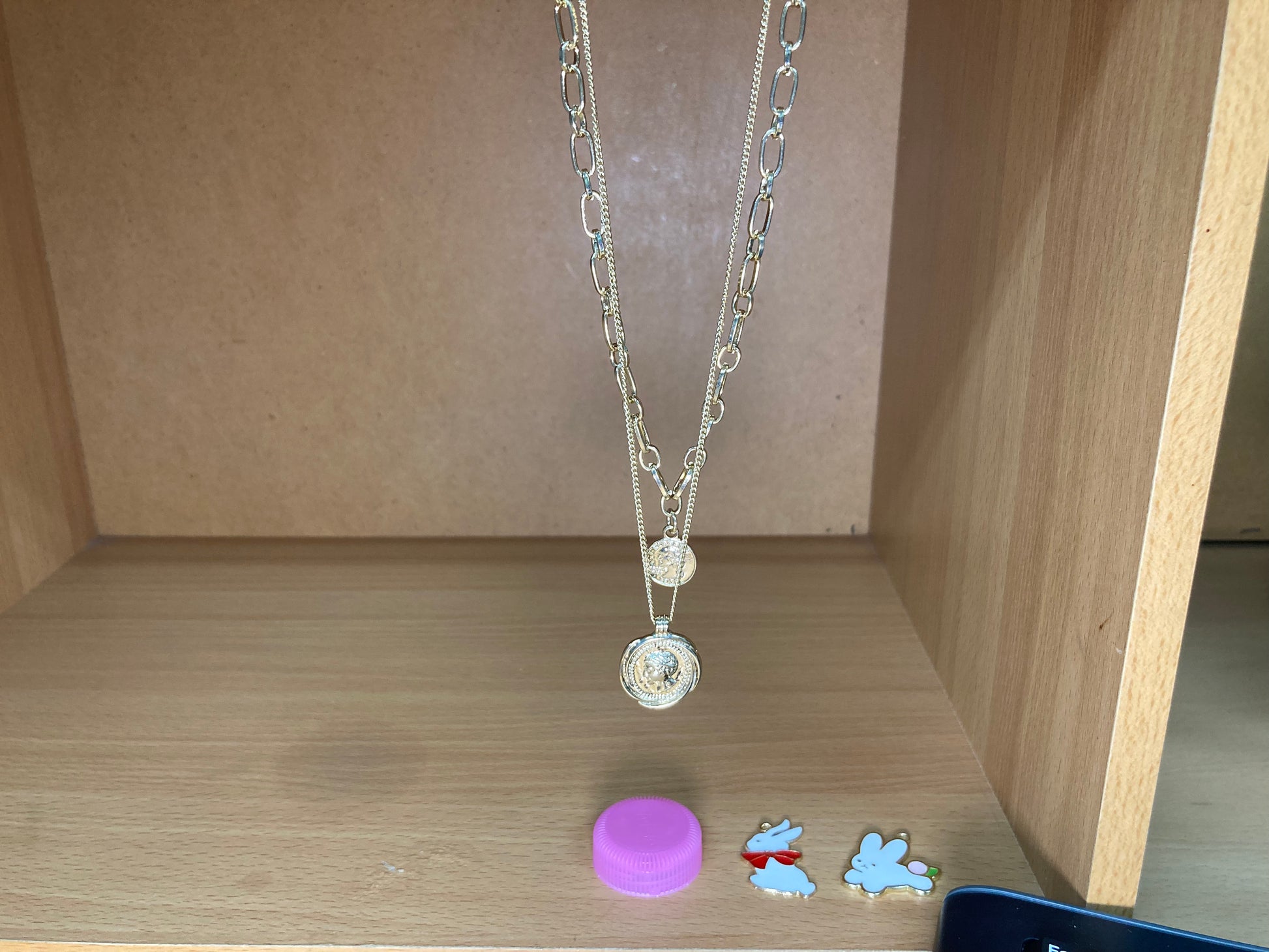Tiny Treasures Seoul - Double Coin Layered Choker Necklace