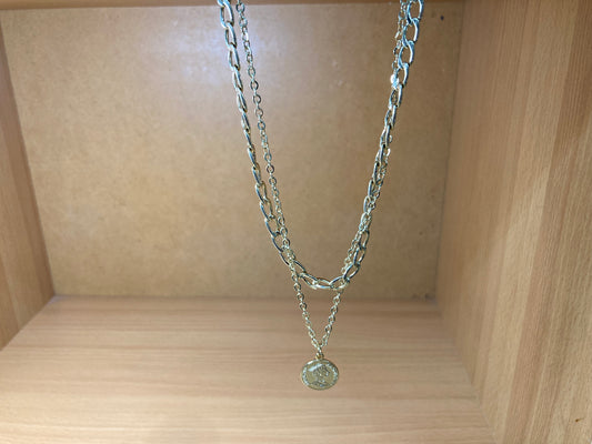 Elizabeth Coin Layered Chain Necklace