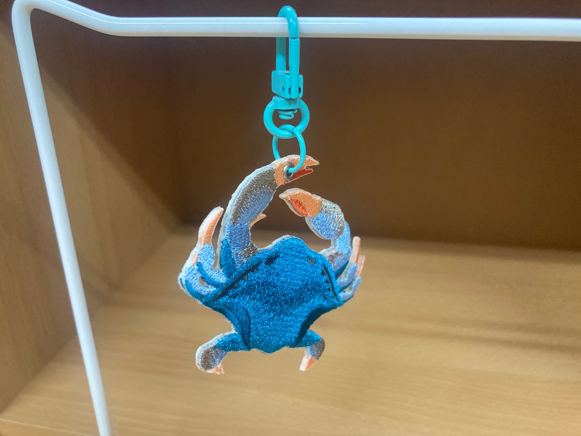 Tiny Treasures Seoul - Embroidered Blue Crab Bag Charm 