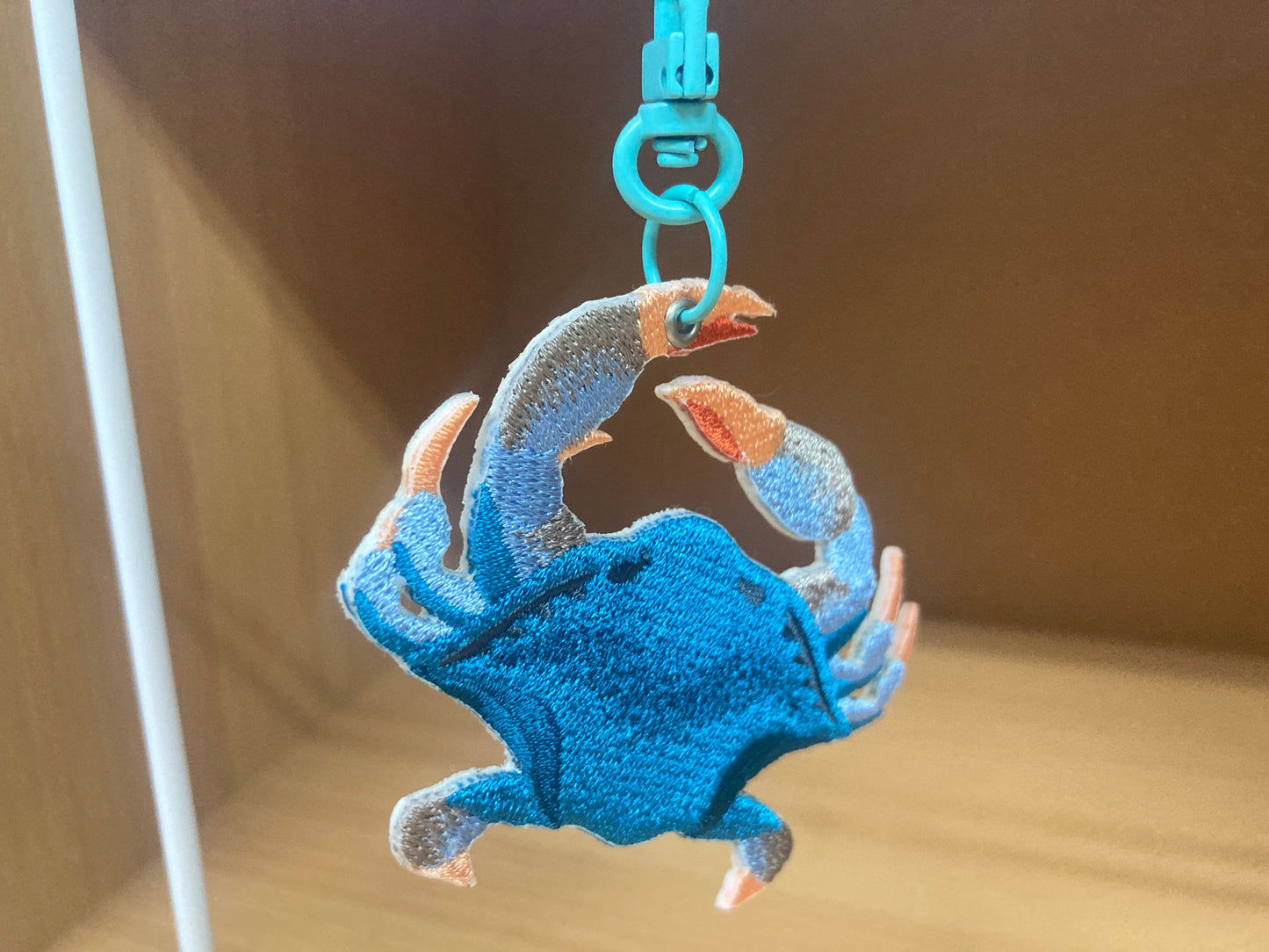 Tiny Treasures Seoul - Embroidered Blue Crab Bag Charm 3