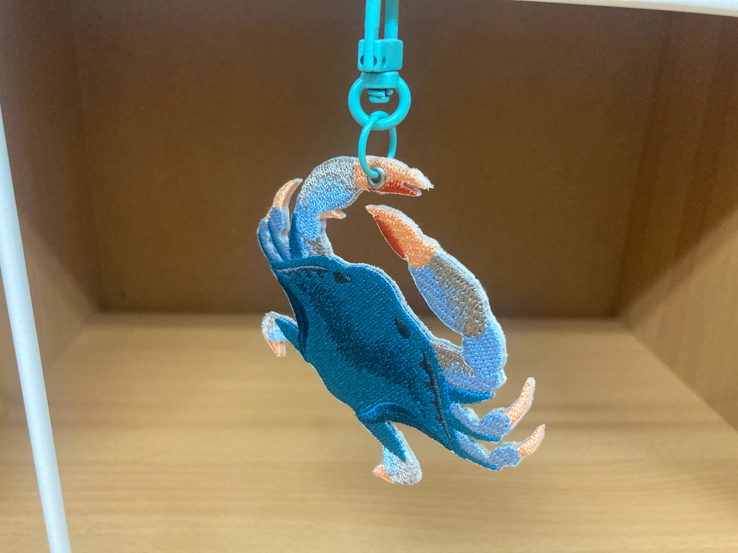 Tiny Treasures Seoul - Embroidered Blue Crab Bag Charm 4
