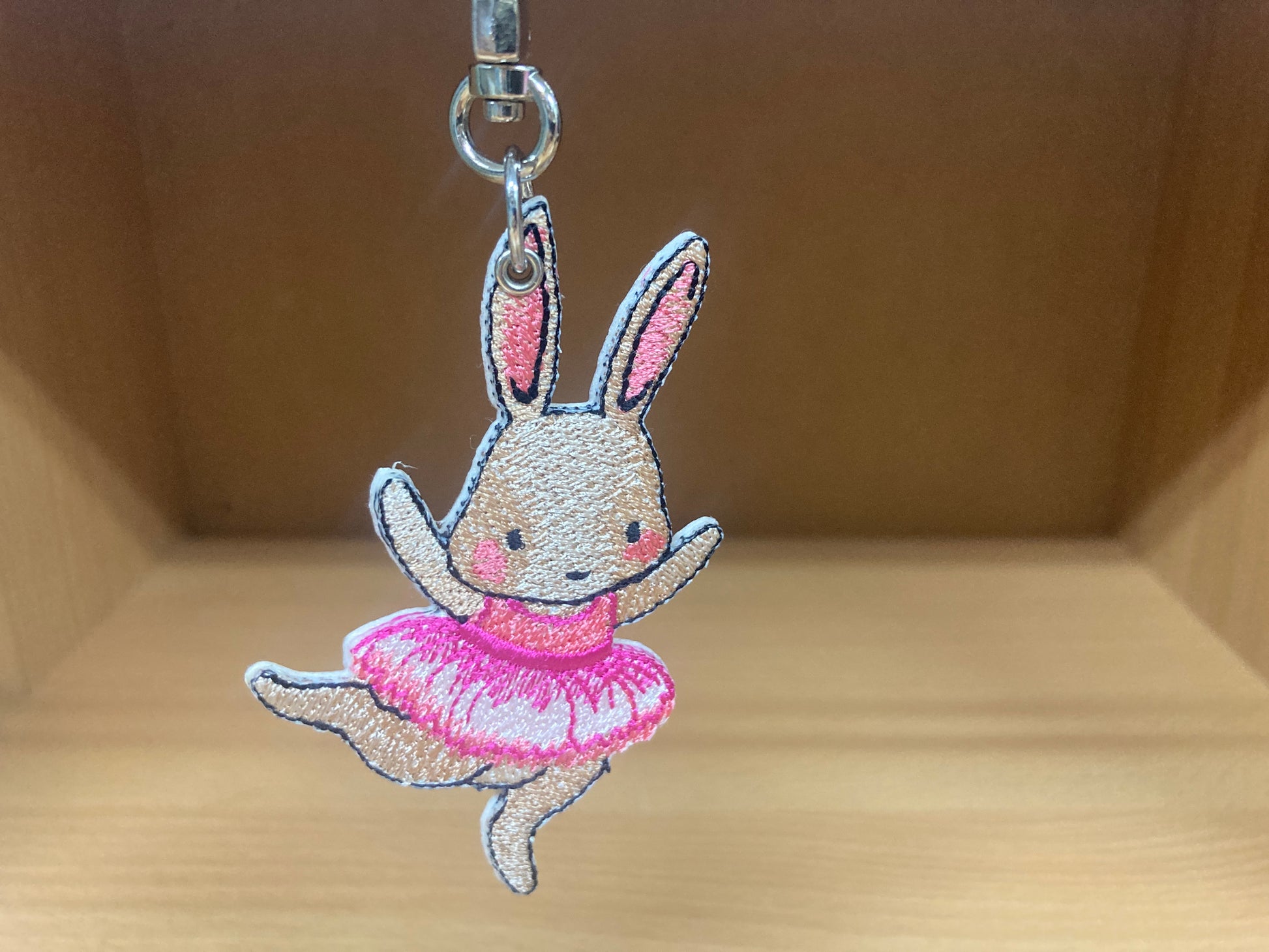 Tiny Treasures Seoul - Embroidered Bunny Ballet Bag Charm 