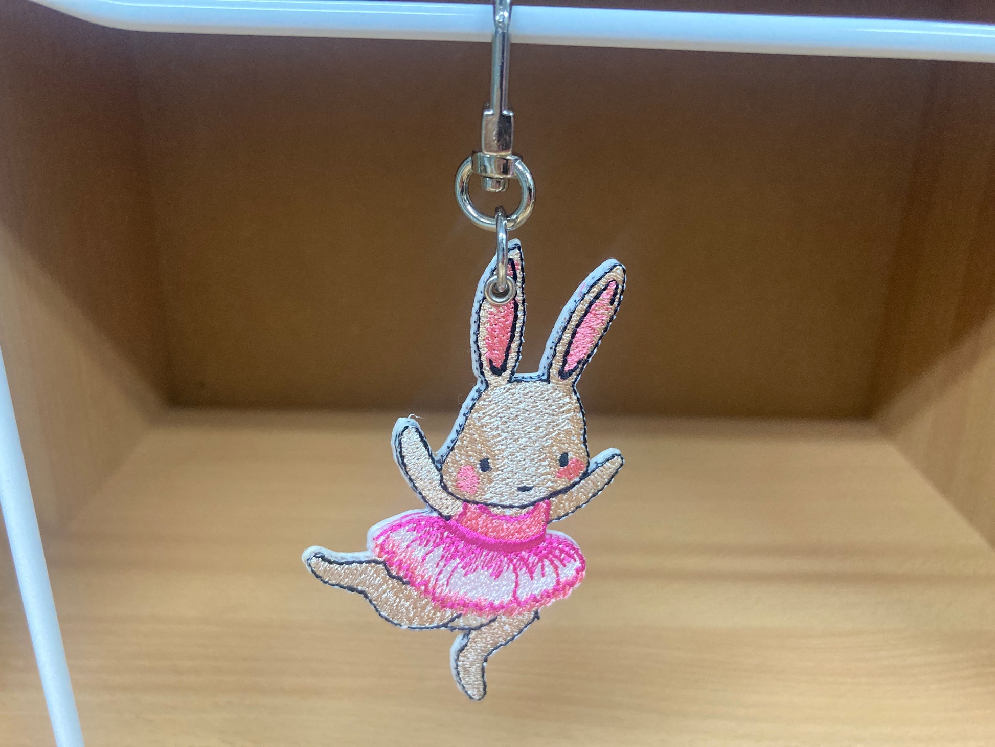 Tiny Treasures Seoul - Embroidered Bunny Ballet Bag Charm 4