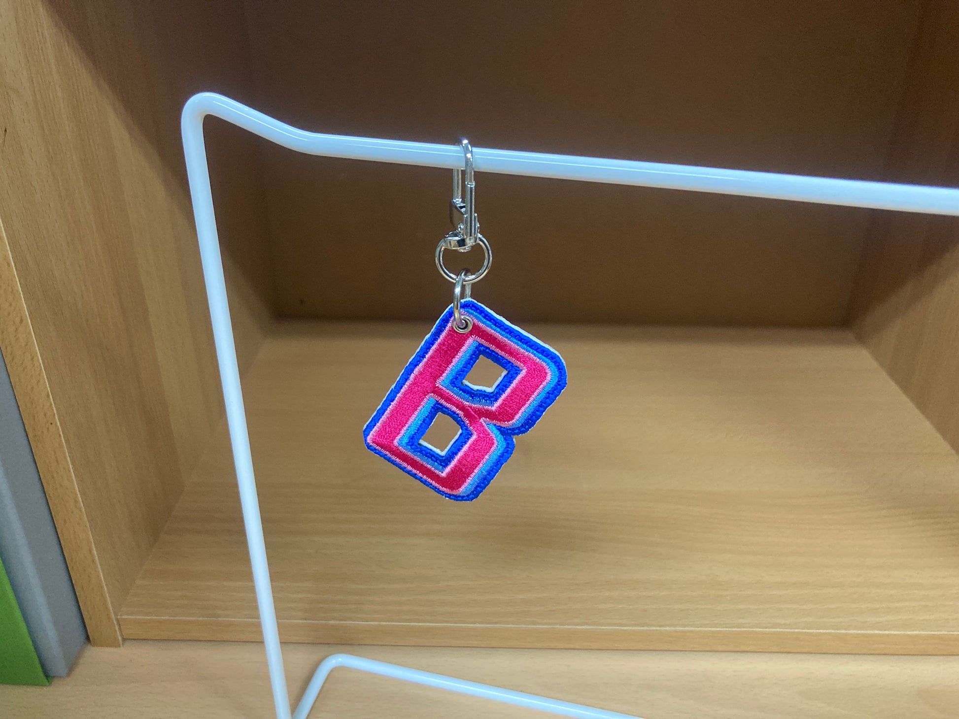 Tiny Treasures Seoul - Embroidered Initial B Bag Charm 3
