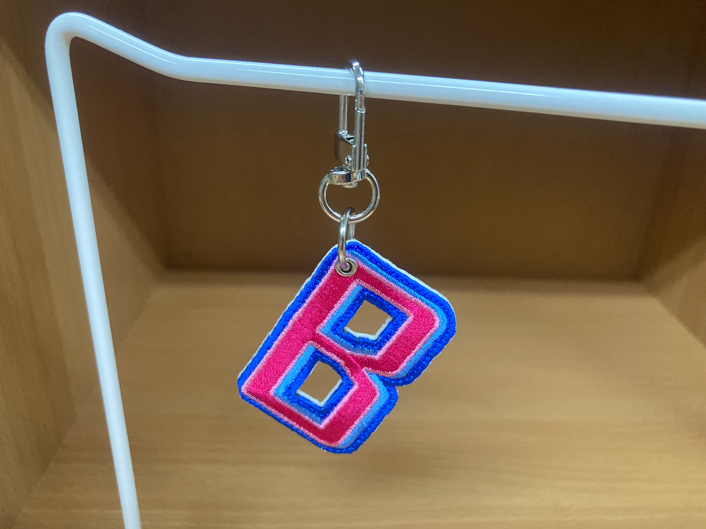 Tiny Treasures Seoul - Embroidered Initial B Bag Charm 4