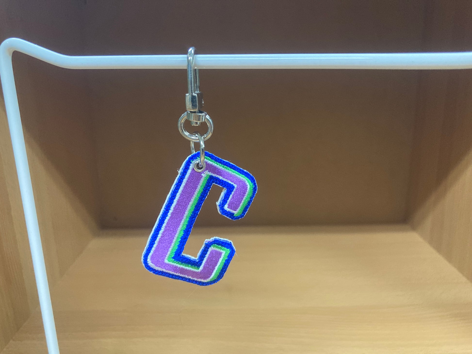 Tiny Treasures Seoul - Embroidered Initial C Bag Charm 4