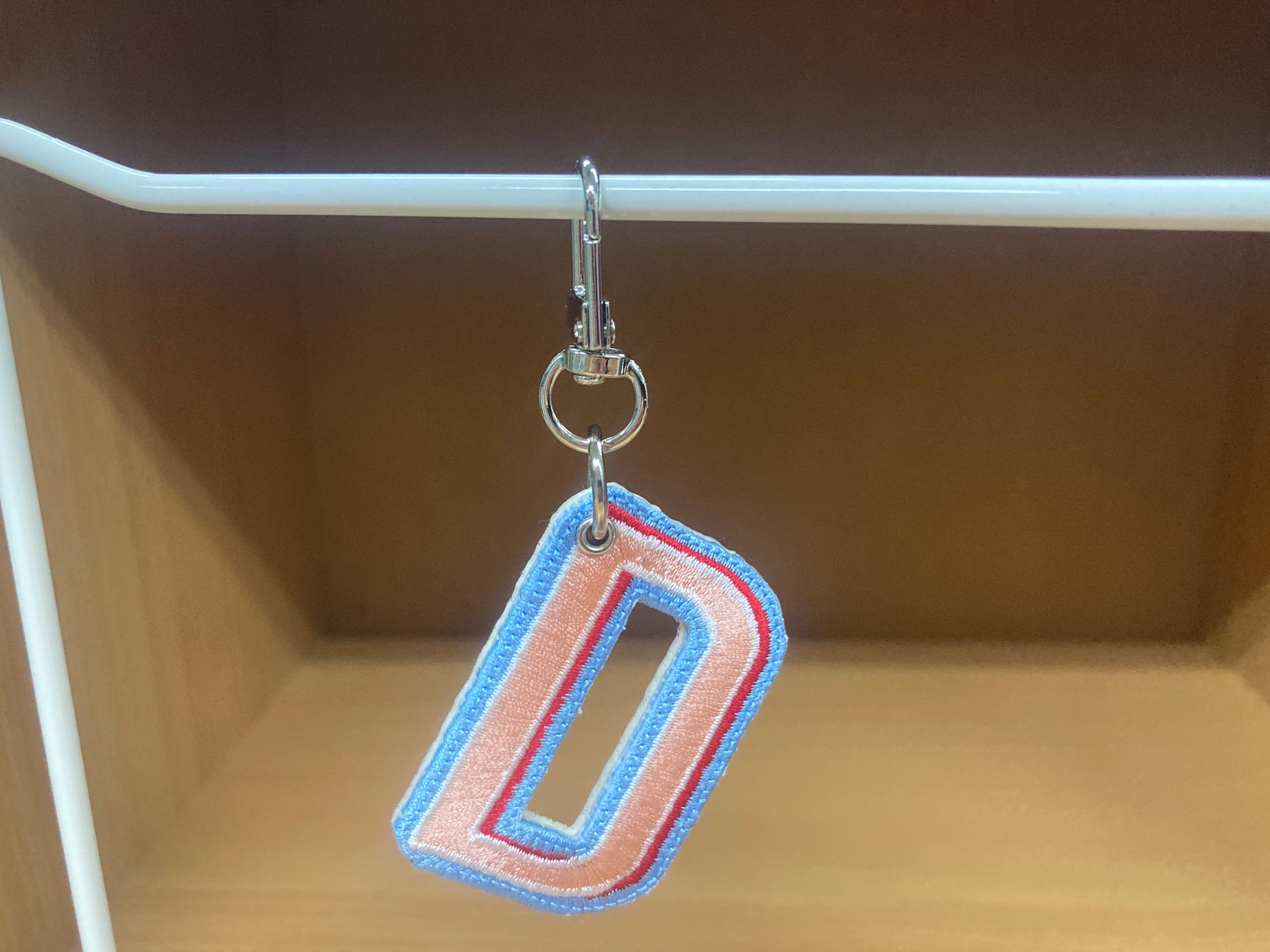 Tiny Treasures Seoul - Embroidered Initial D Bag Charm 