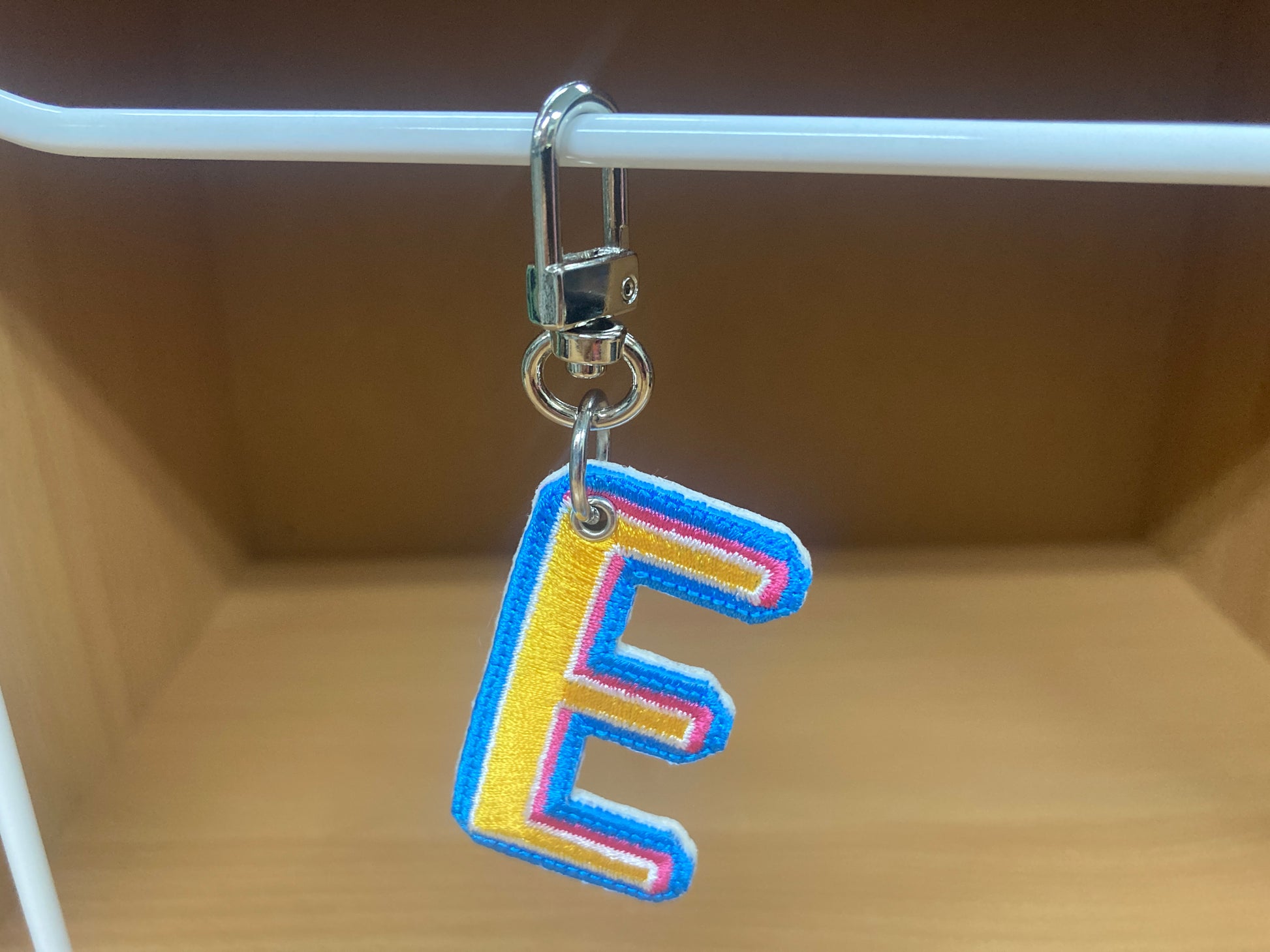 Tiny Treasures Seoul - Embroidered Initial E Bag Charm 