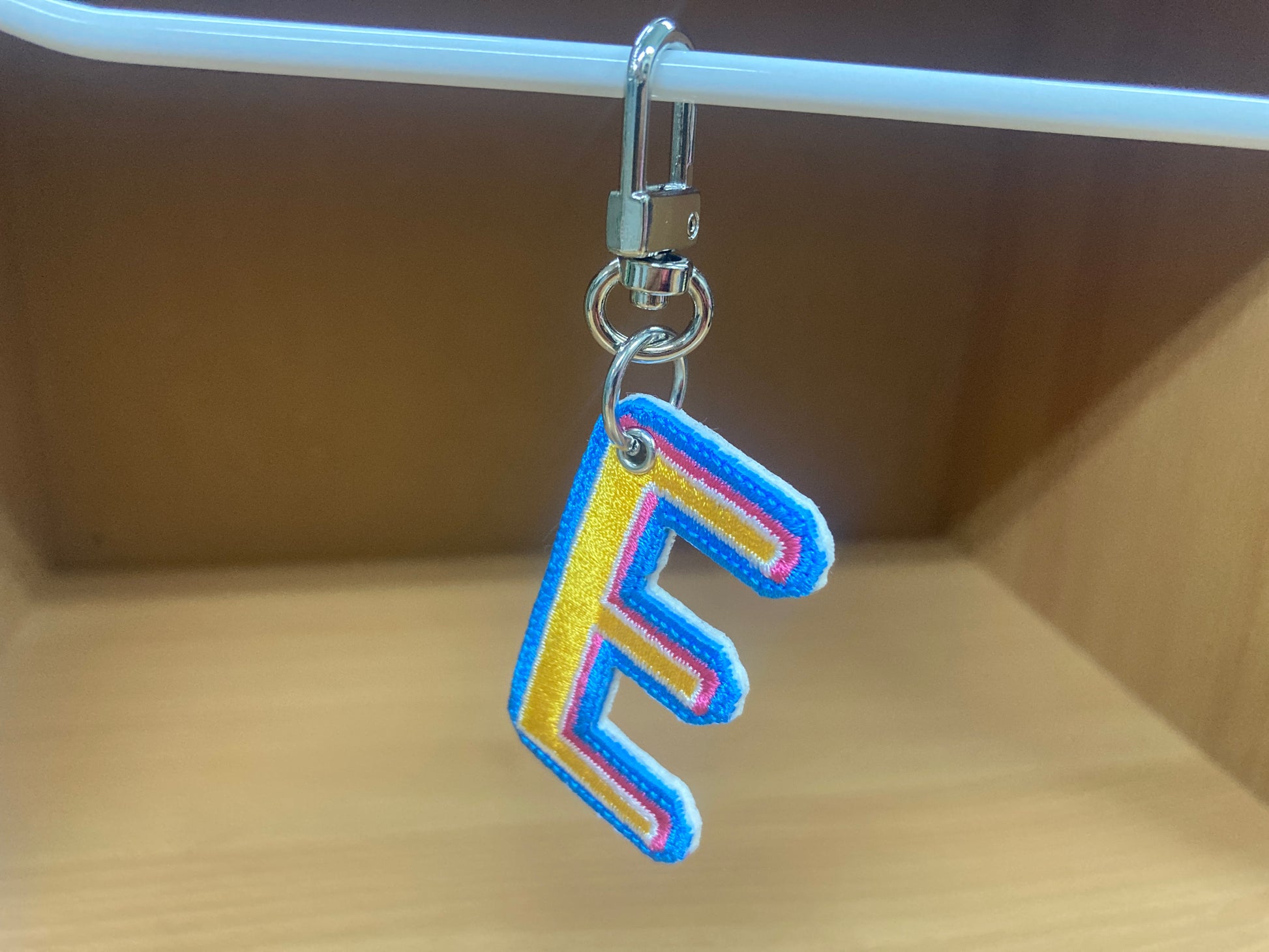 Tiny Treasures Seoul - Embroidered Initial E Bag Charm 2