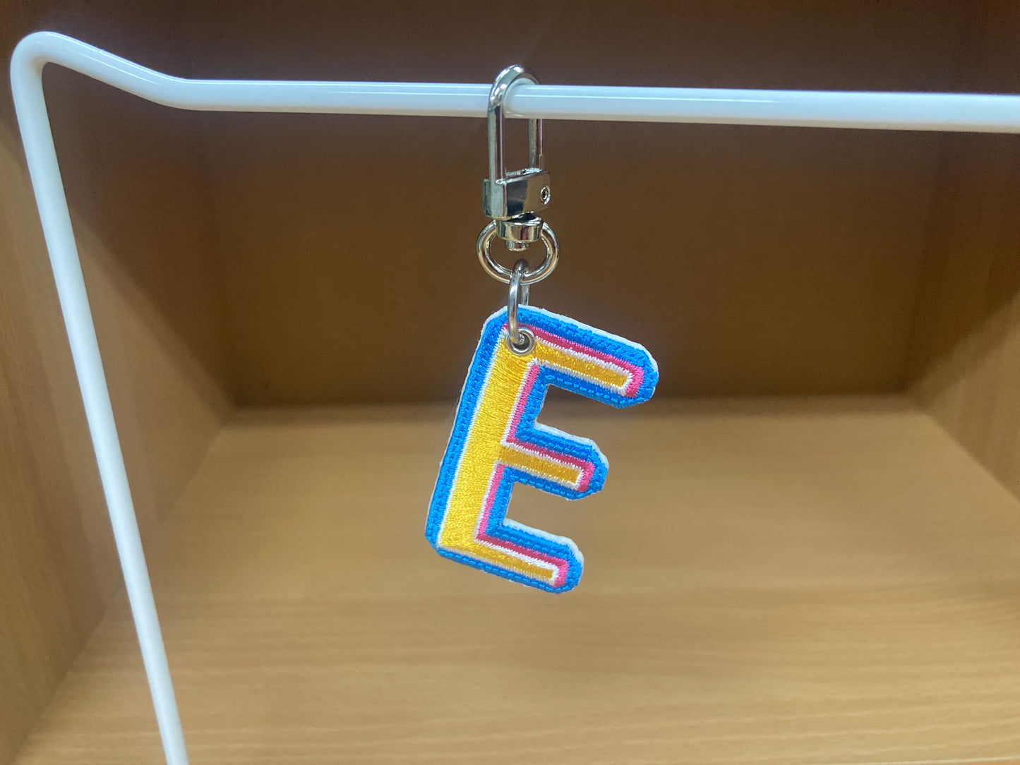 Tiny Treasures Seoul - Embroidered Initial E Bag Charm 3