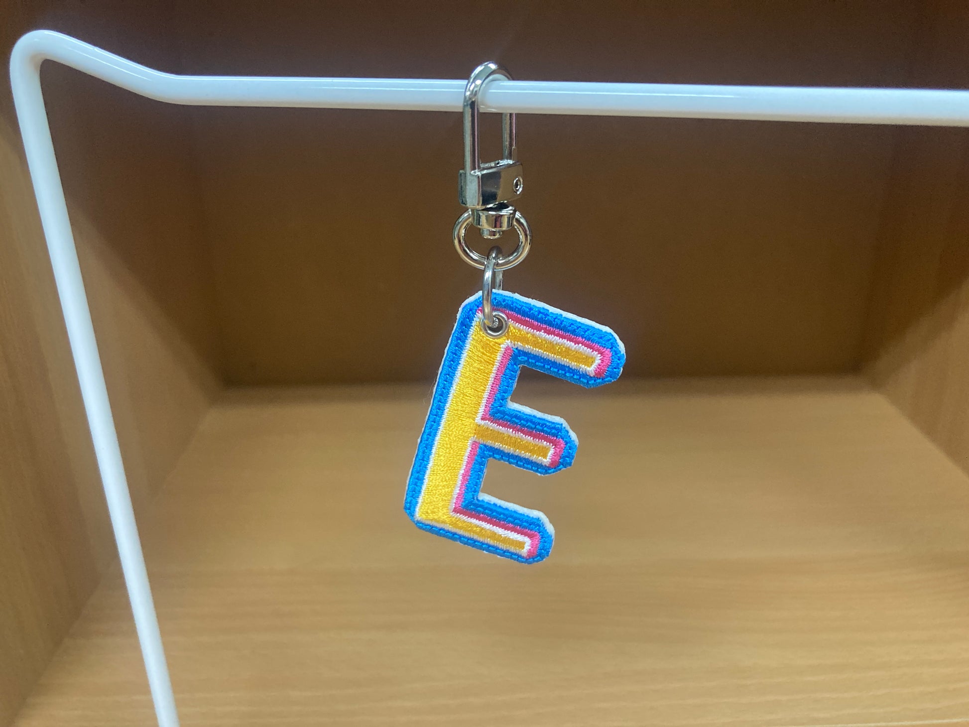 Tiny Treasures Seoul - Embroidered Initial E Bag Charm 3