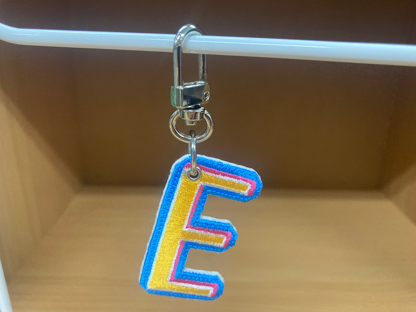 Tiny Treasures Seoul - Embroidered Initial E Bag Charm 6