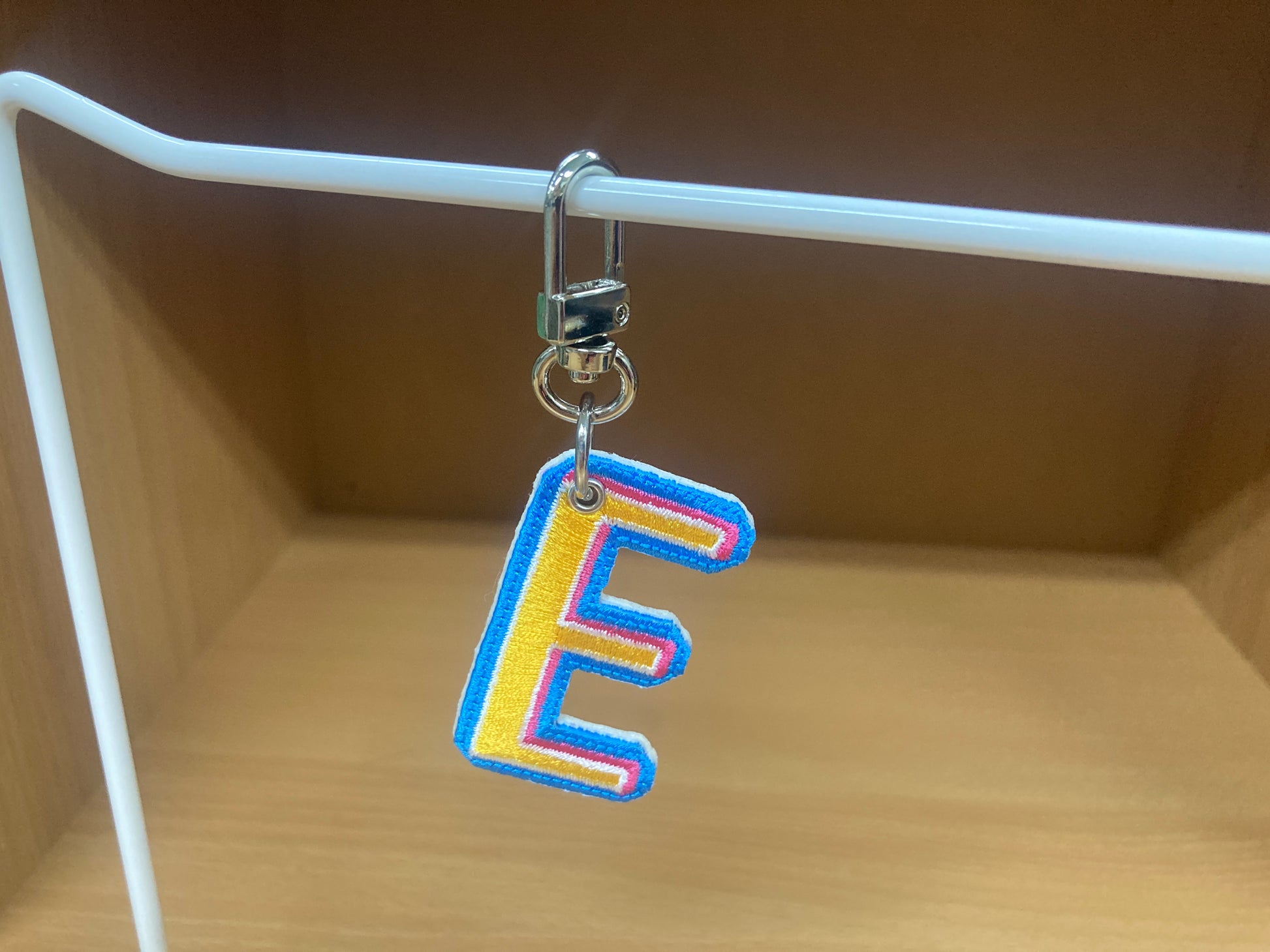 Tiny Treasures Seoul - Embroidered Initial E Bag Charm 8