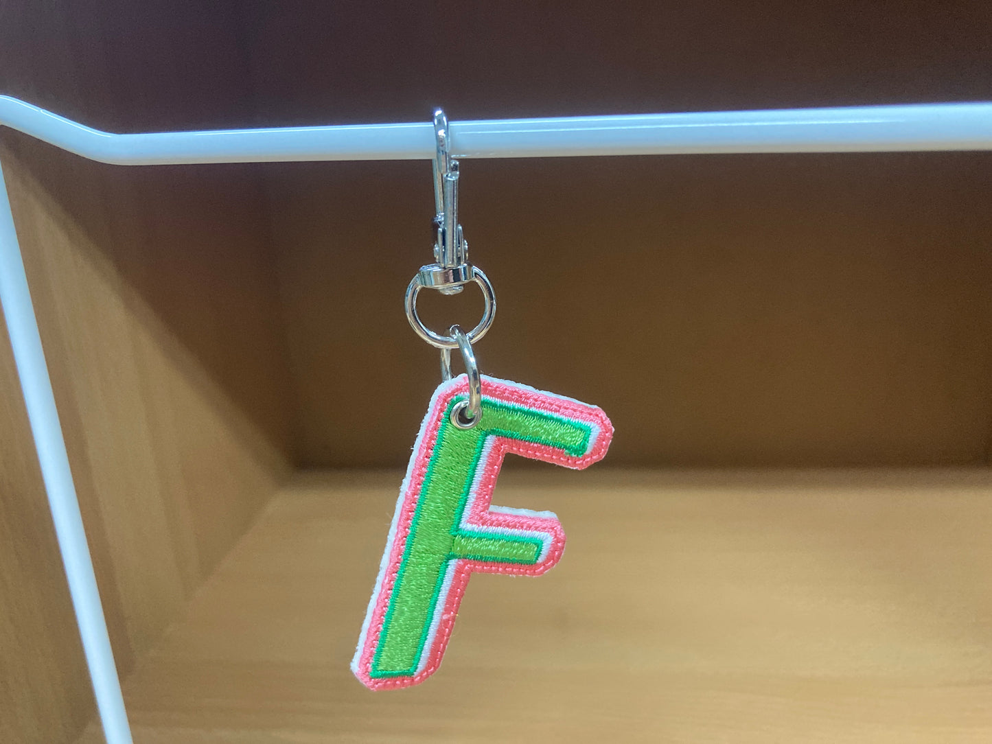 Tiny Treasures Seoul - Embroidered Initial F Bag Charm