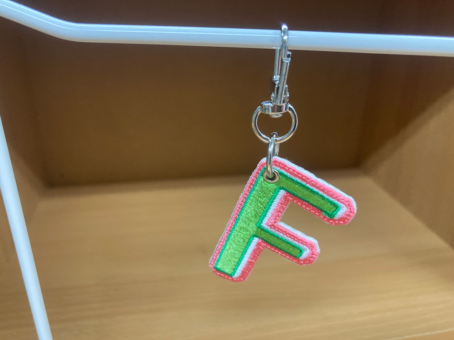 Tiny Treasures Seoul - Embroidered Initial F Bag Charm 13