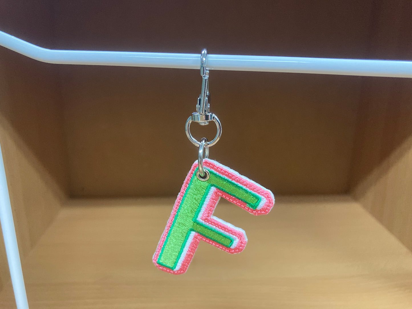 Tiny Treasures Seoul - Embroidered Initial F Bag Charm 2