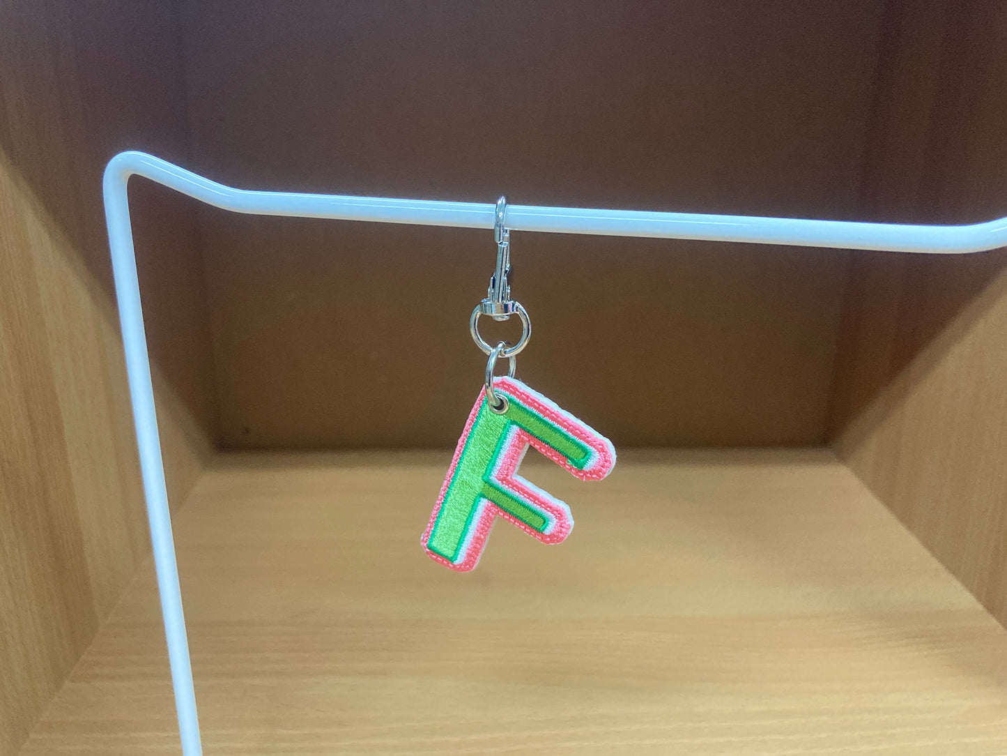 Tiny Treasures Seoul - Embroidered Initial F Bag Charm 6