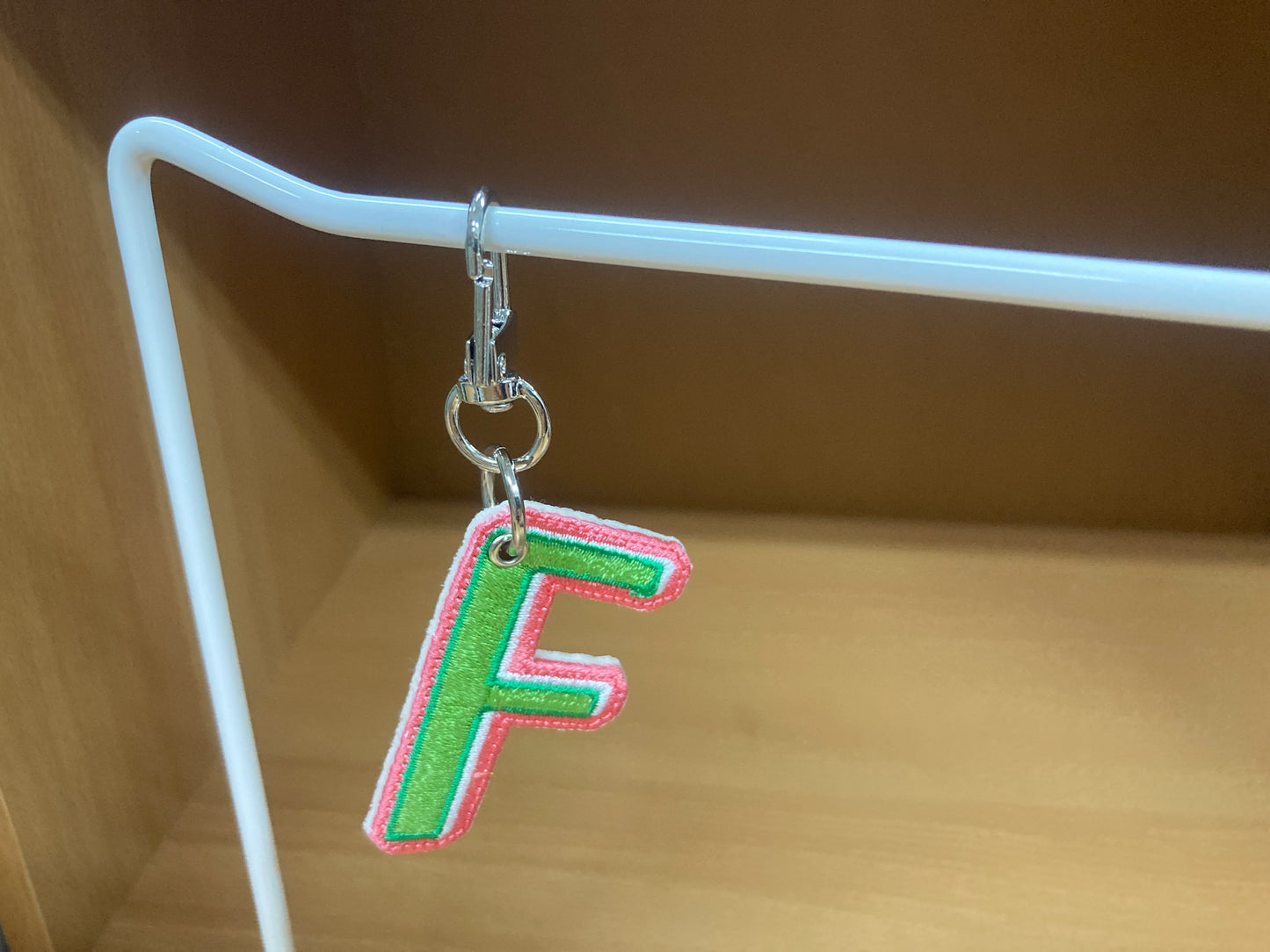 Tiny Treasures Seoul - Embroidered Initial F Bag Charm 7