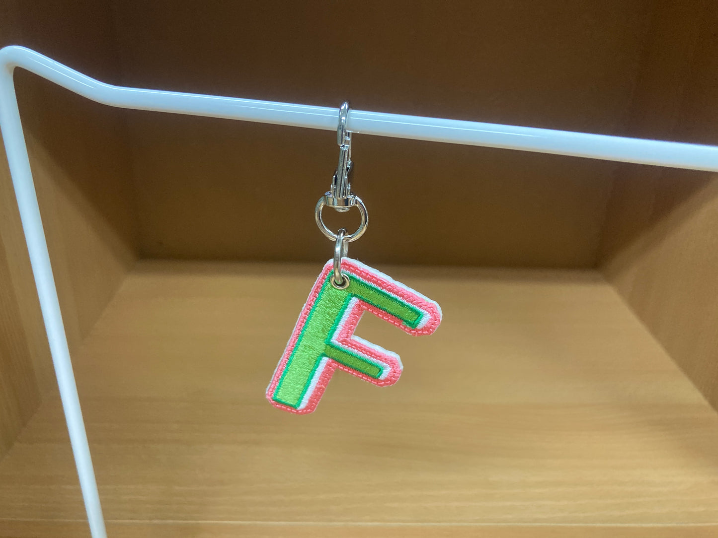 Tiny Treasures Seoul - Embroidered Initial F Bag Charm 8
