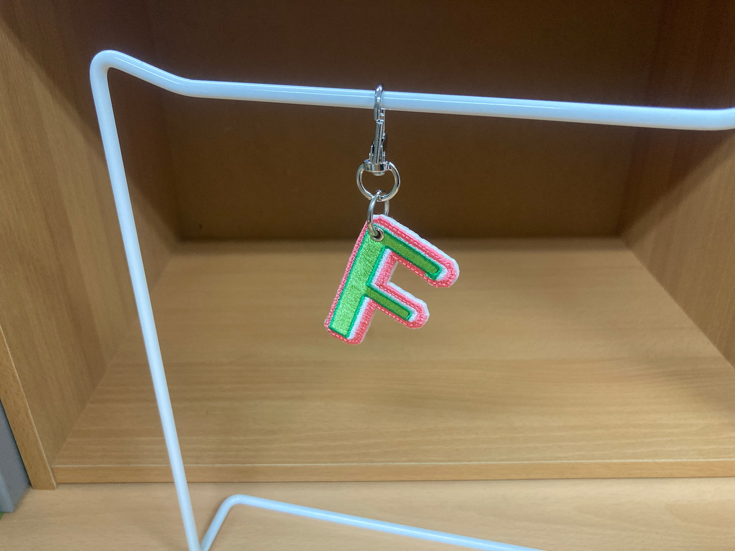 Tiny Treasures Seoul - Embroidered Initial F Bag Charm 9