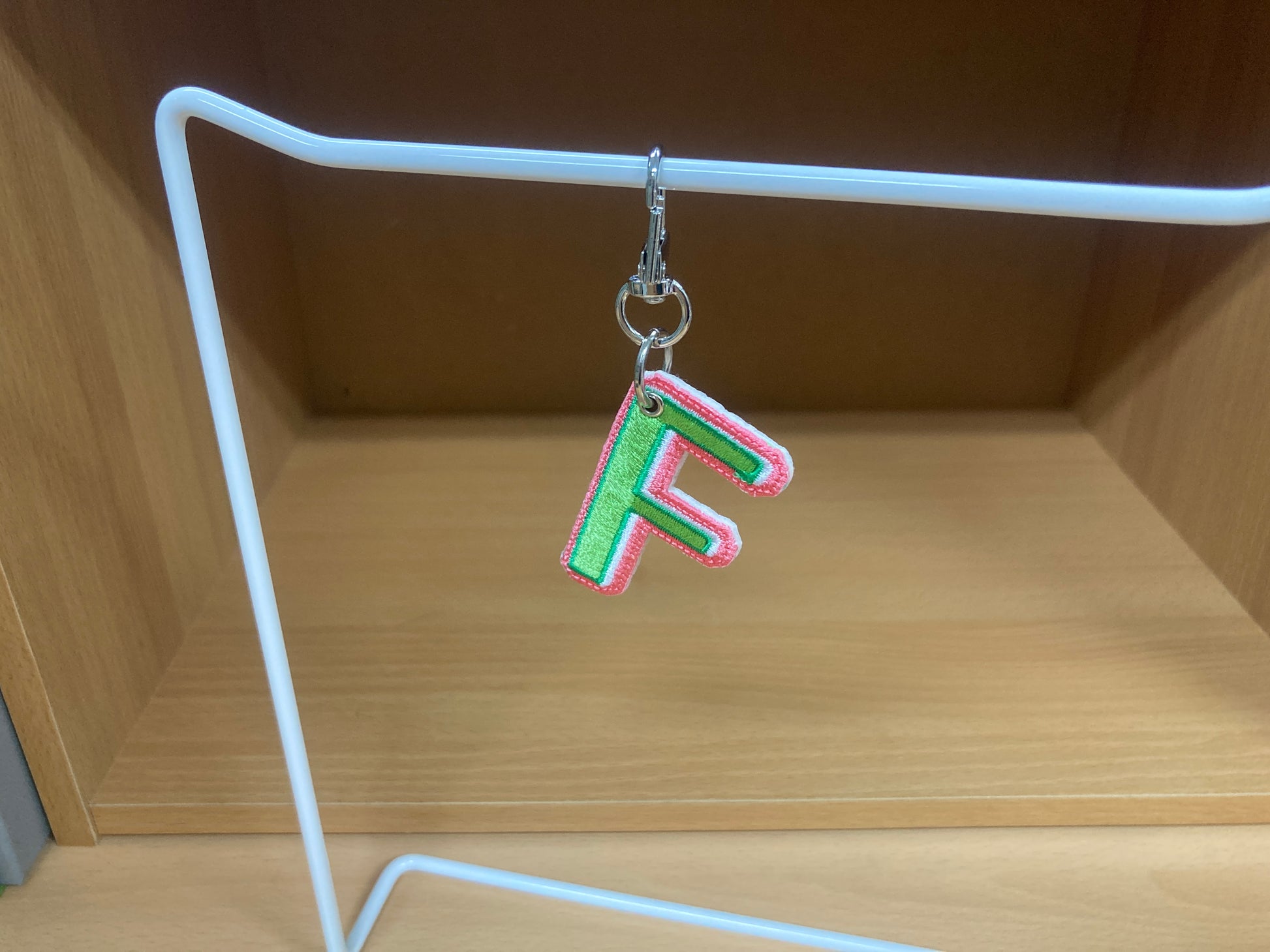 Tiny Treasures Seoul - Embroidered Initial F Bag Charm 9