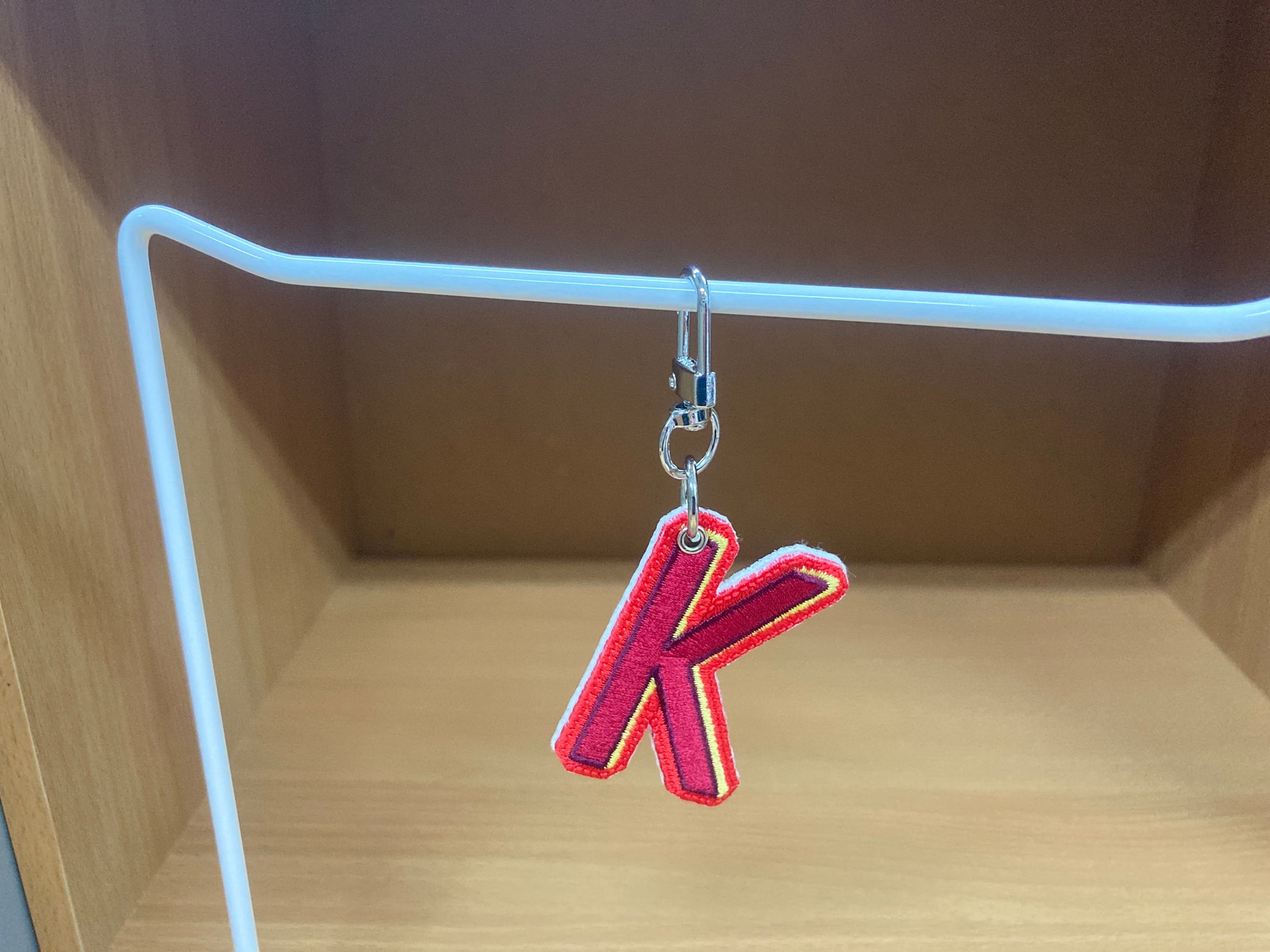 Tiny Treasures Seoul - Embroidered Initial K Bag Charm