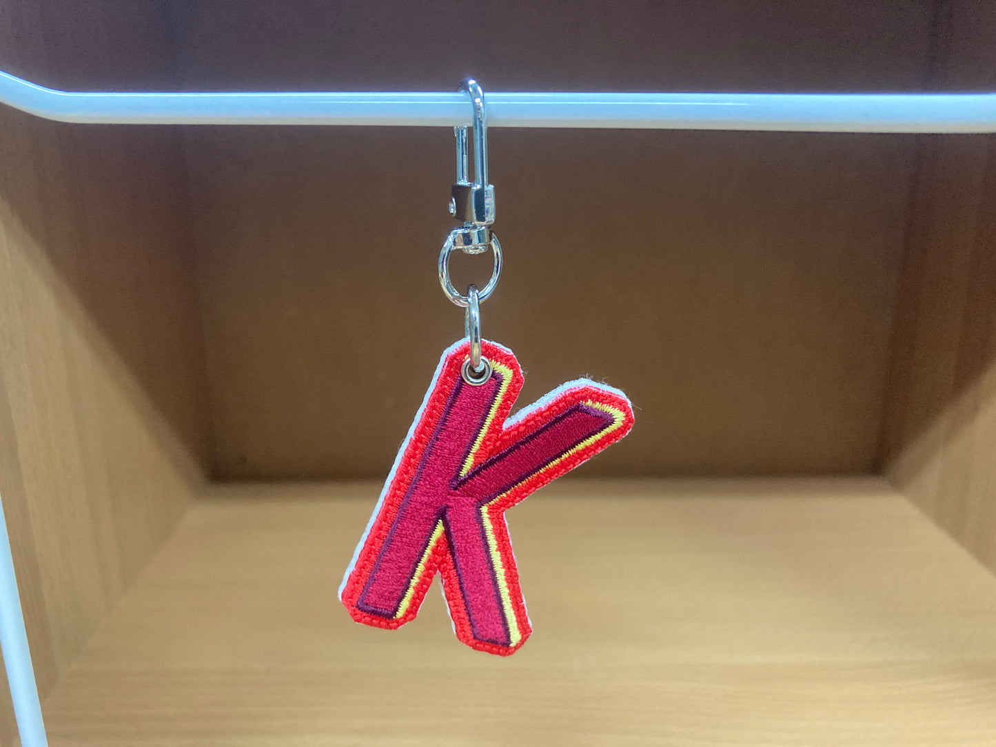 Tiny Treasures Seoul - Embroidered Initial K Bag Charm 3