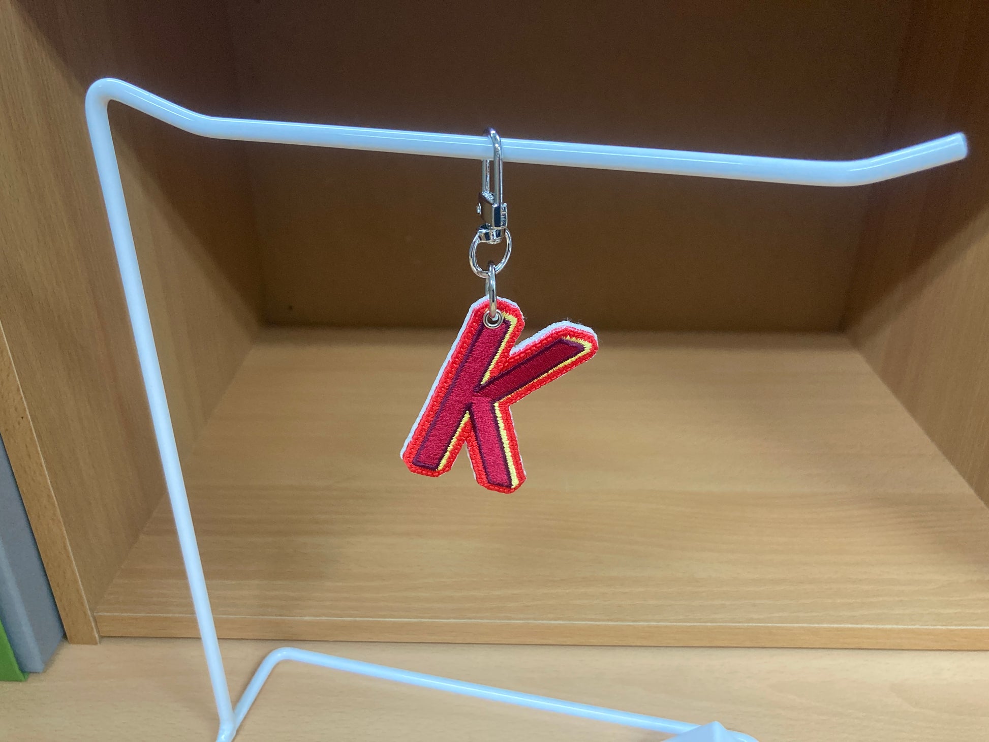 Tiny Treasures Seoul - Embroidered Initial K Bag Charm 8