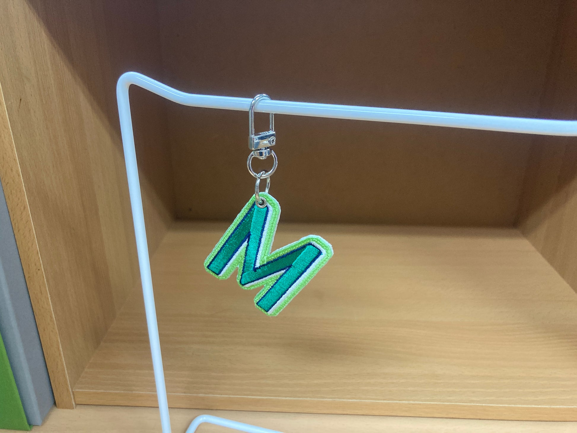 Tiny Treasures Seoul - Embroidered Initial M Bag Charm 3
