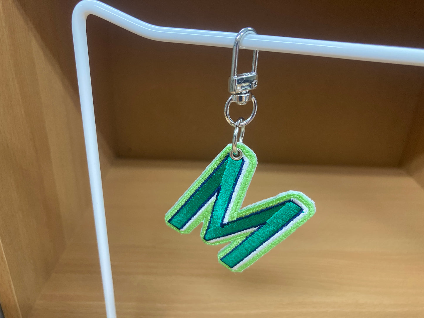 Tiny Treasures Seoul - Embroidered Initial M Bag Charm 8
