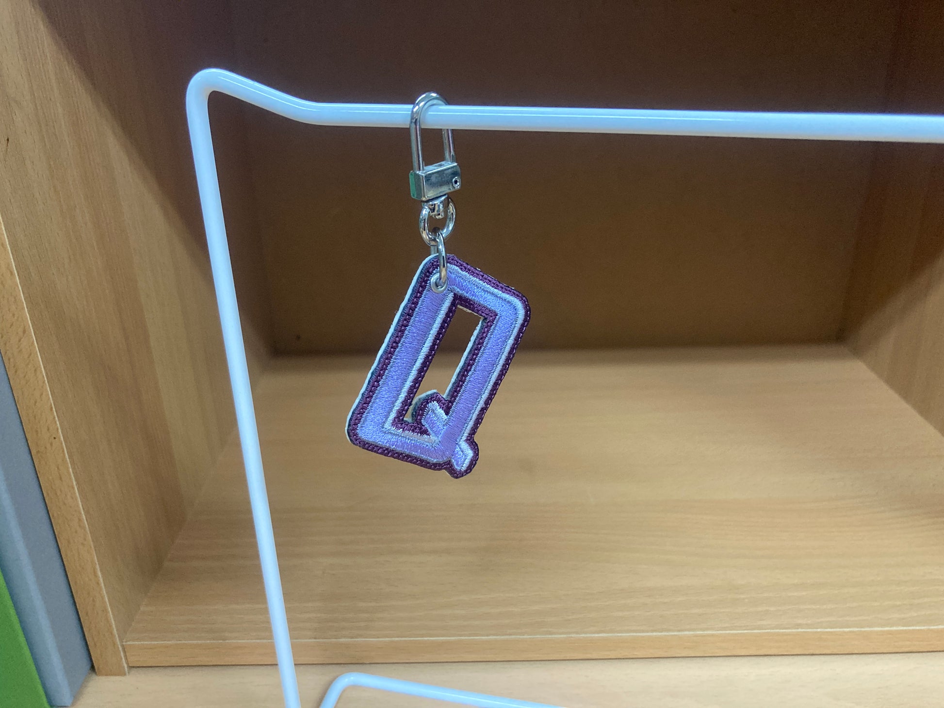 Tiny Treasures Seoul - Embroidered Initial Q Bag Charm 2