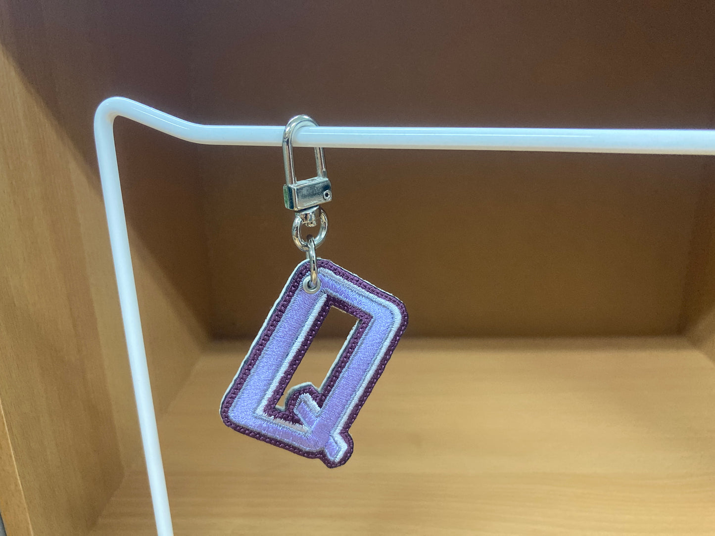 Tiny Treasures Seoul - Embroidered Initial Q Bag Charm 3