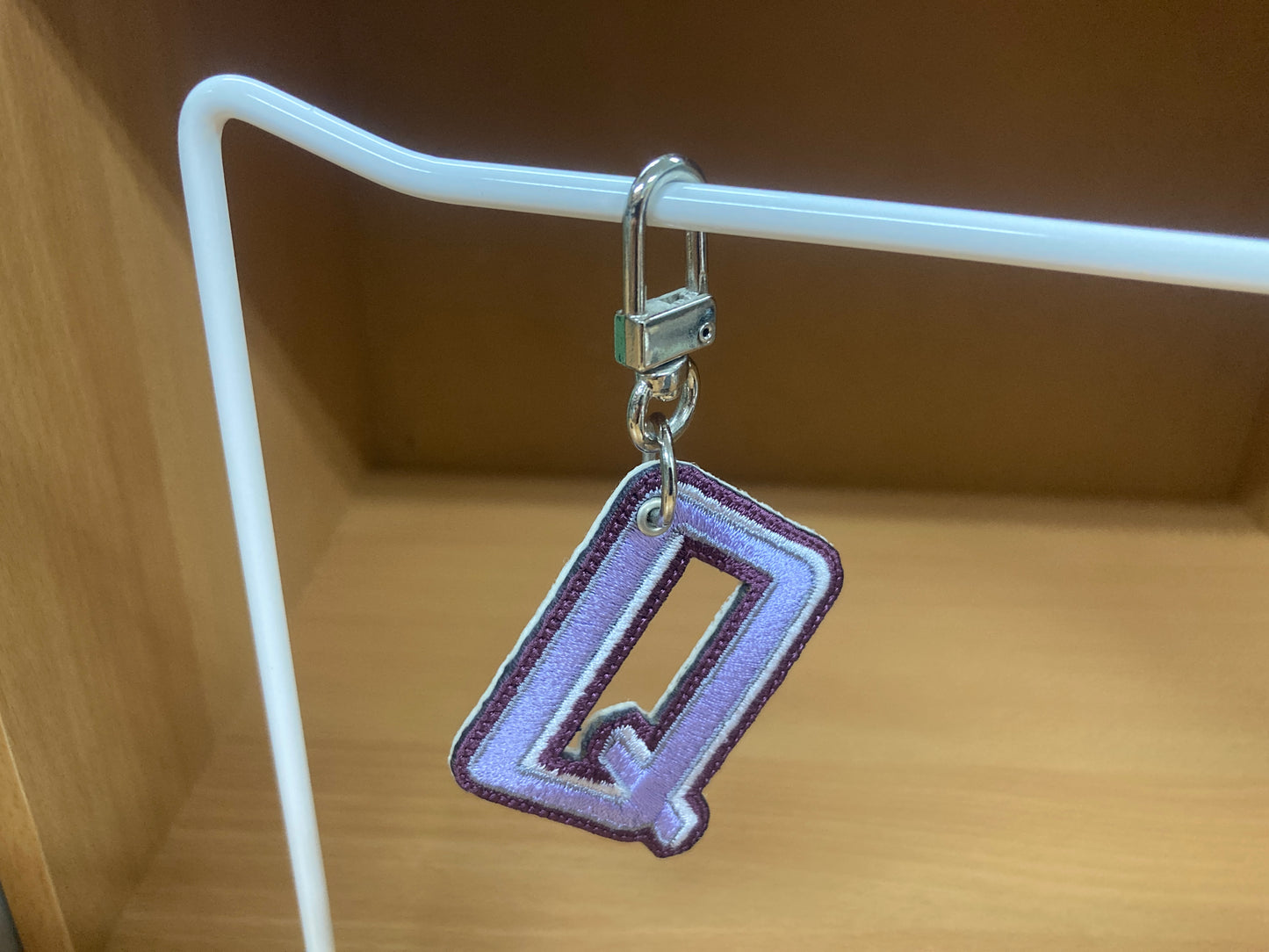 Tiny Treasures Seoul - Embroidered Initial Q Bag Charm 6