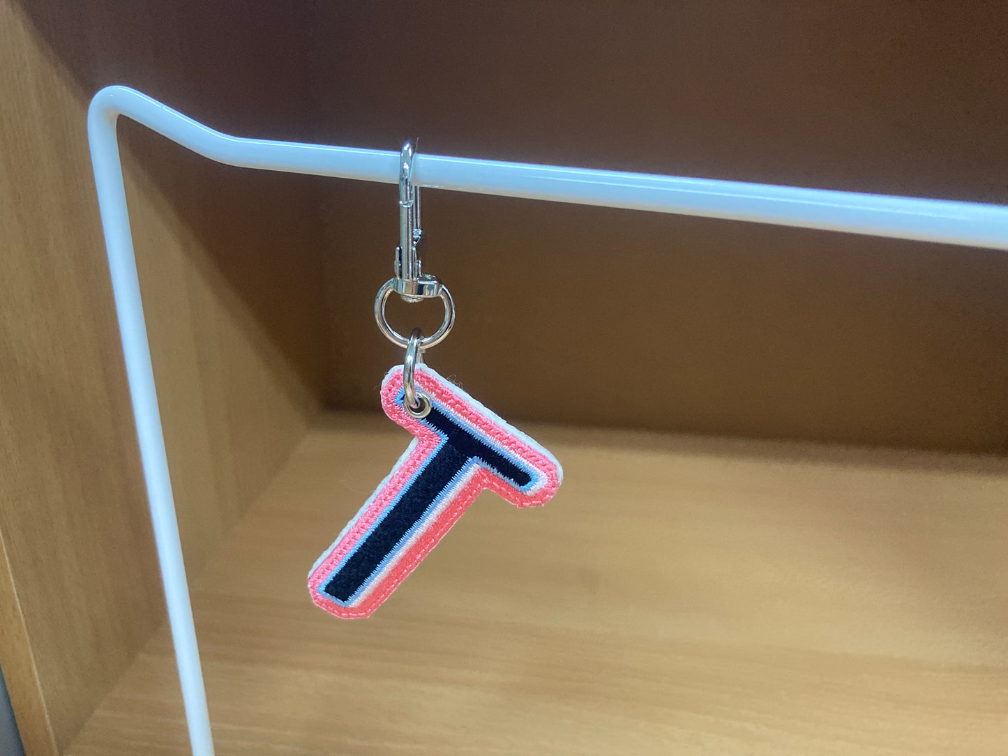 Tiny Treasures Seoul - Embroidered Initial T Bag Charm 5