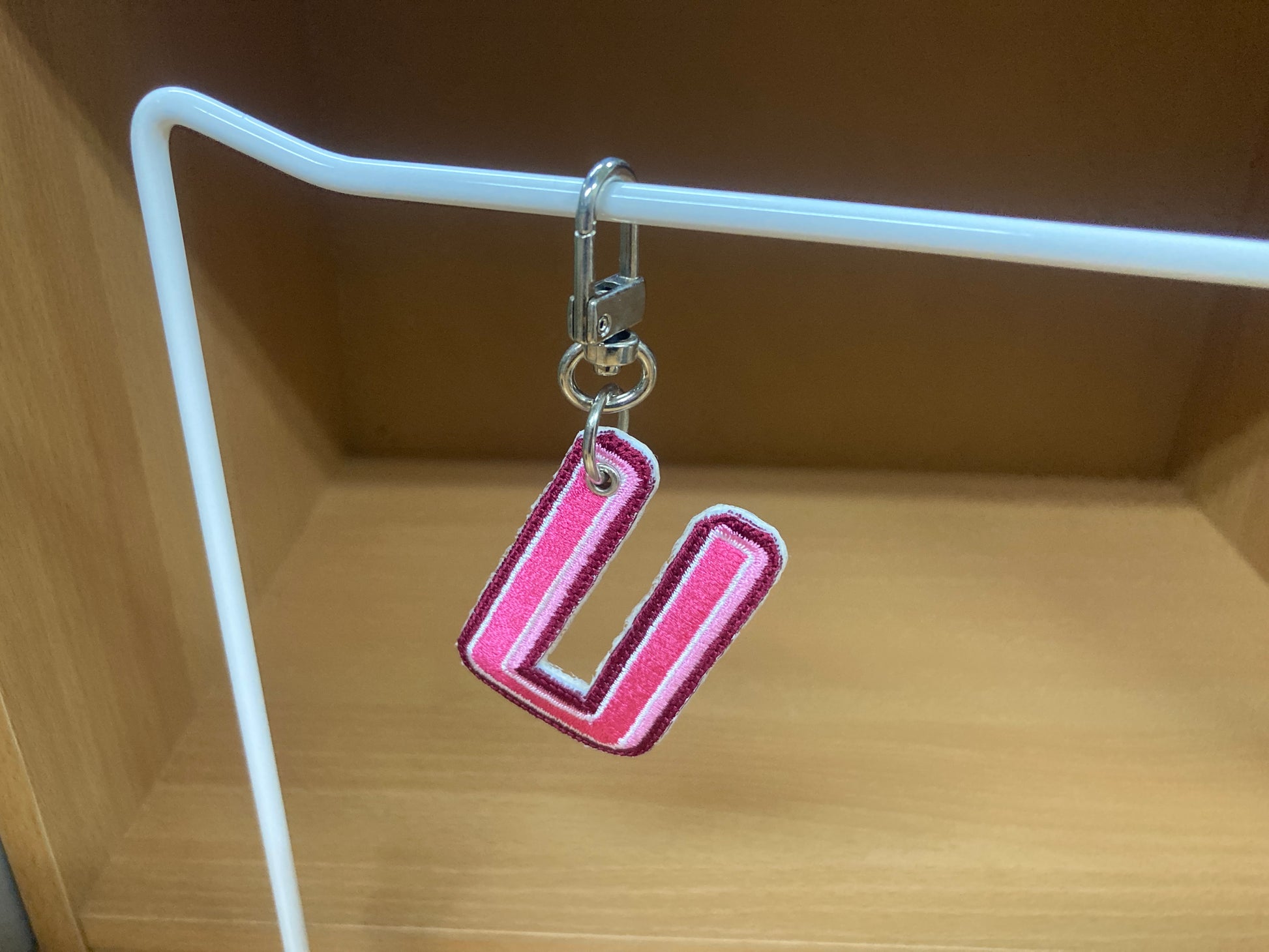 Tiny Treasures Seoul - Embroidered Initial U Bag Charm 4