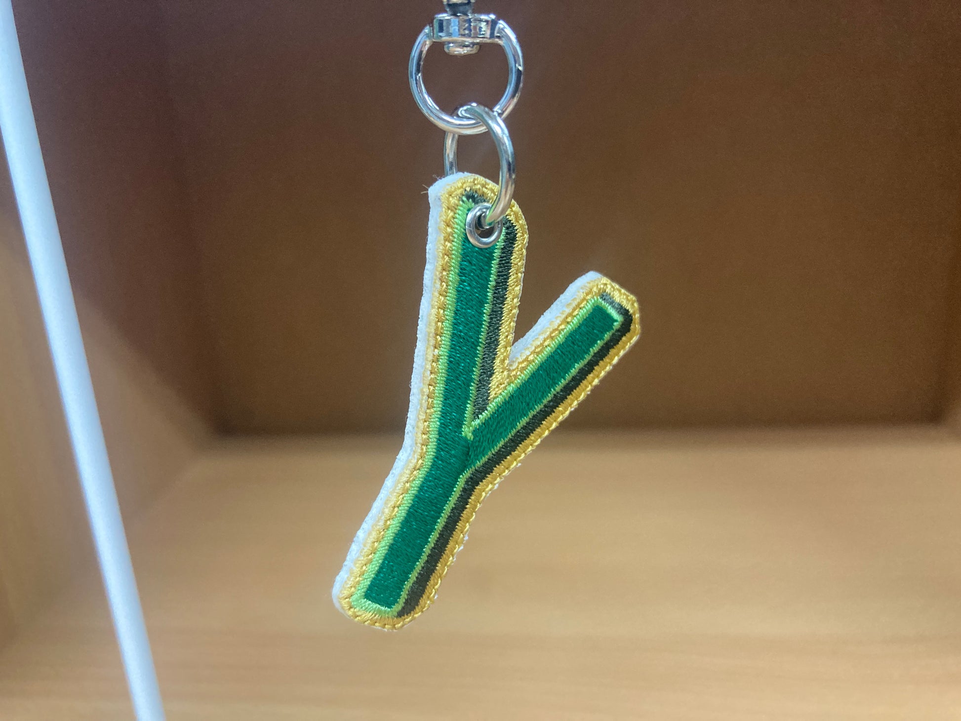 Tiny Treasures Seoul - Embroidered Initial Y Bag Charm 2