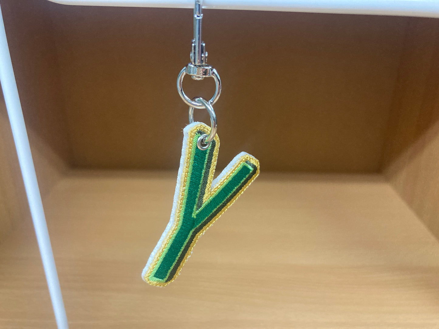 Tiny Treasures Seoul - Embroidered Initial Y Bag Charm 4
