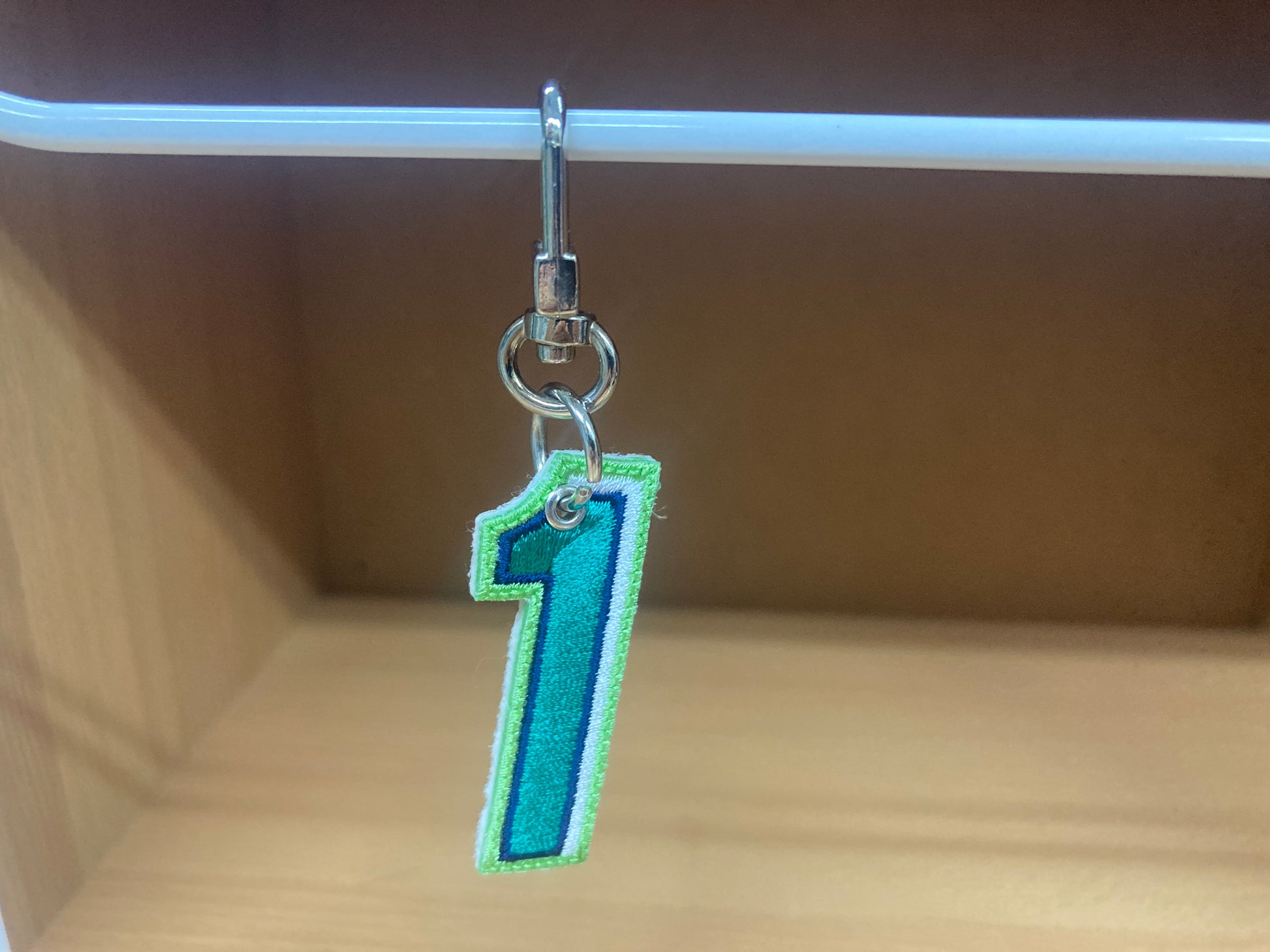 Tiny Treasures Seoul - Embroidered Number 1 Keychain 5