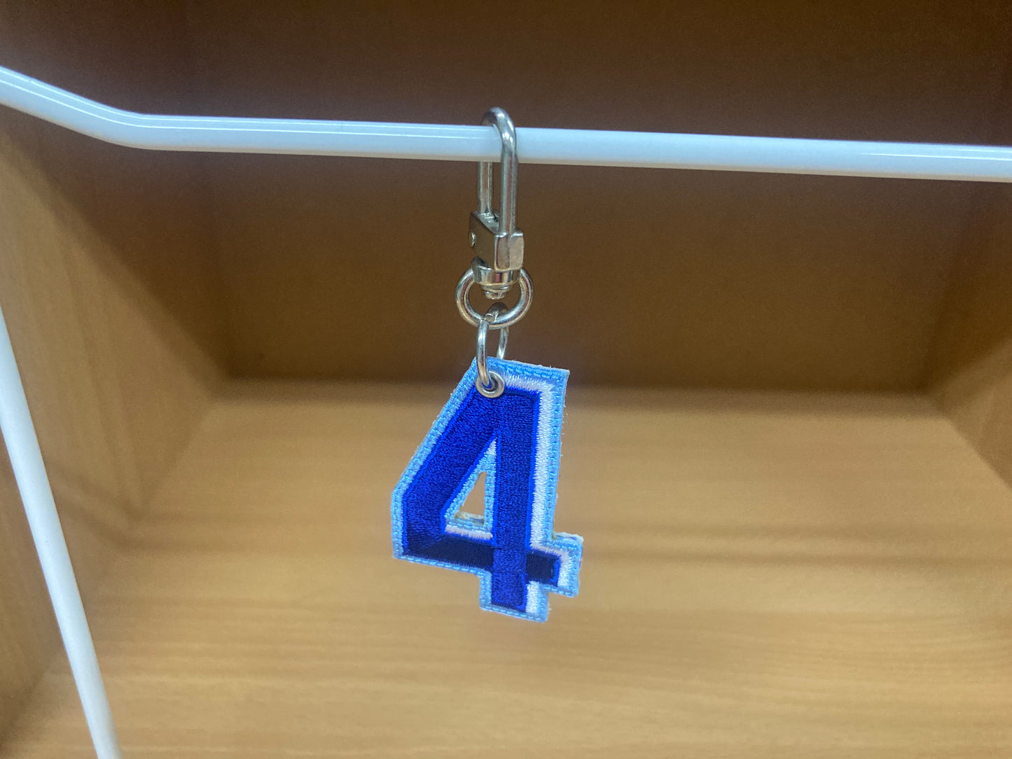 Tiny Treasures Seoul - Embroidered Number 4 Keychain 7