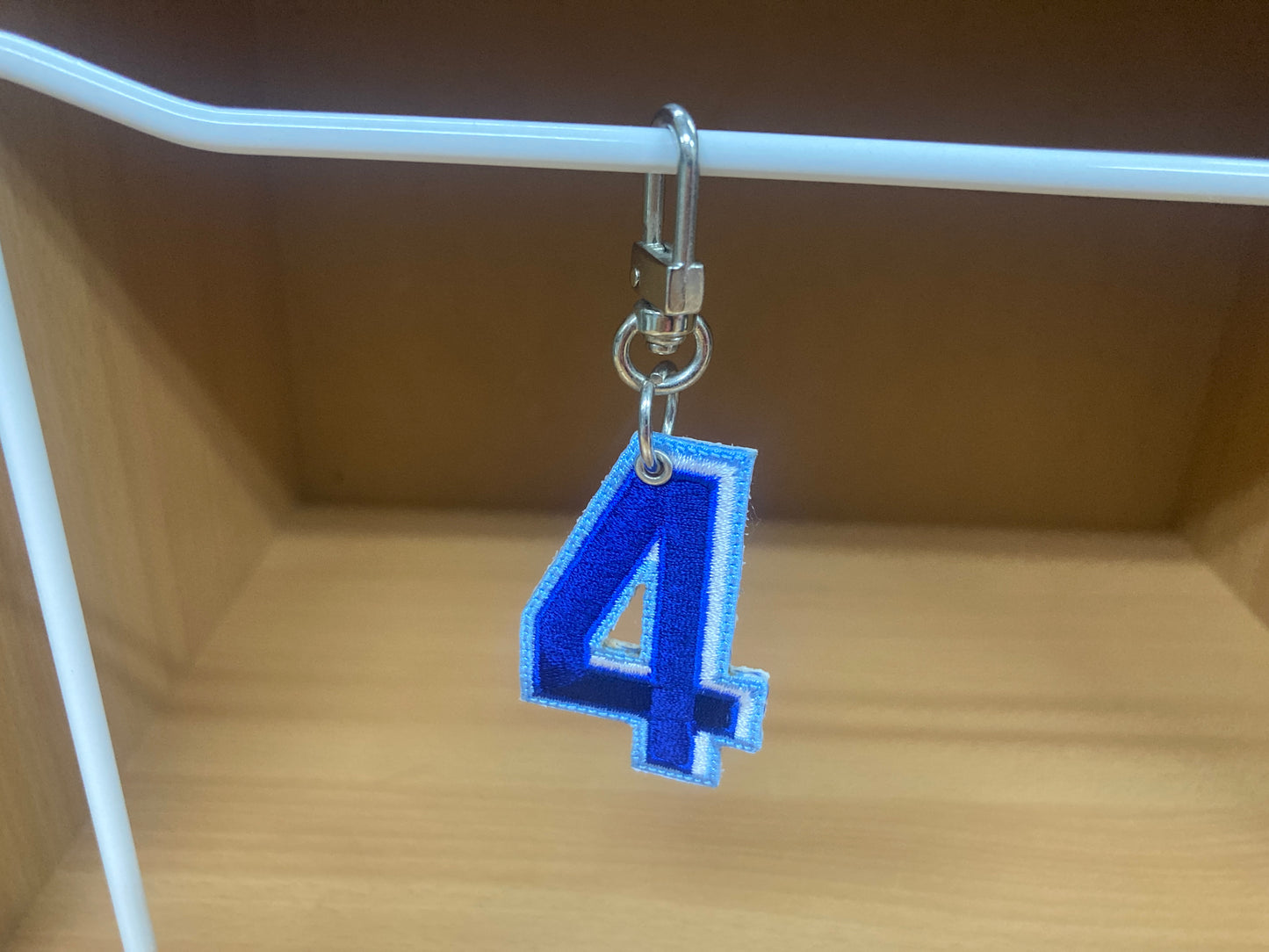 Tiny Treasures Seoul - Embroidered Number 4 Keychain 8