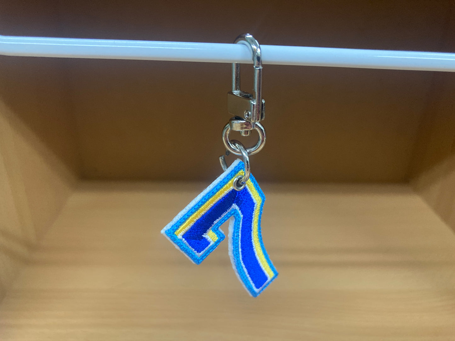 Tiny Treasures Seoul - Embroidered Number 7 Keychain 6