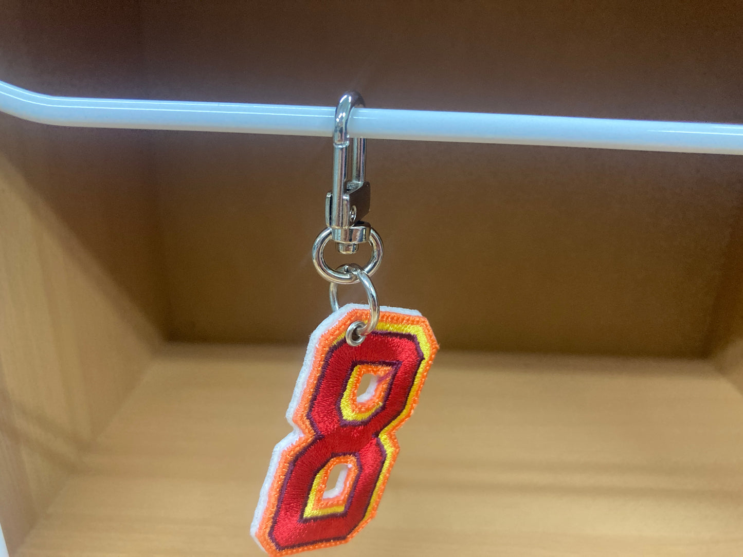 Tiny Treasures Seoul - Embroidered Number 8 Keychain 4