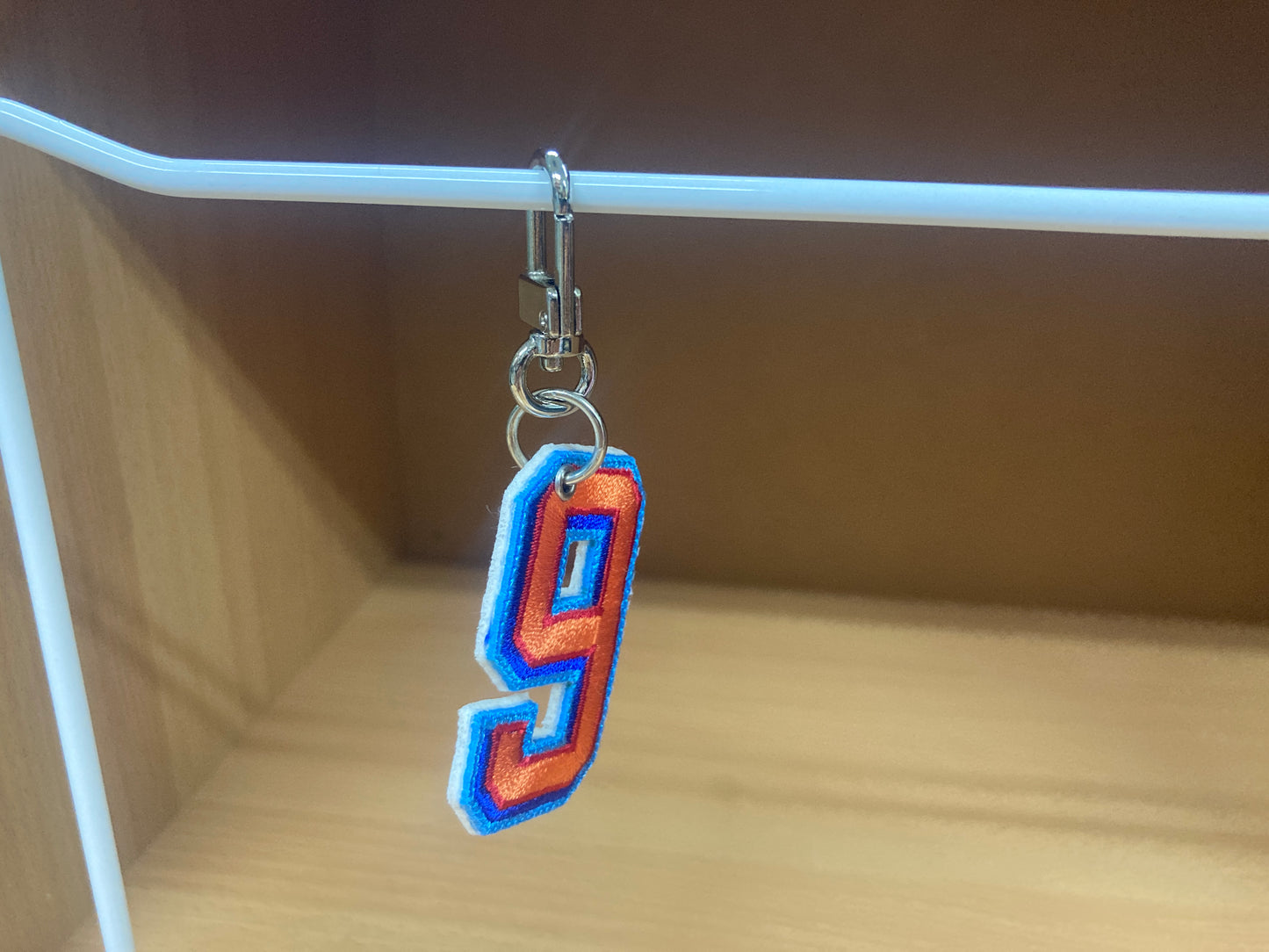 Tiny Treasures Seoul - Embroidered Number 9 Keychain 10