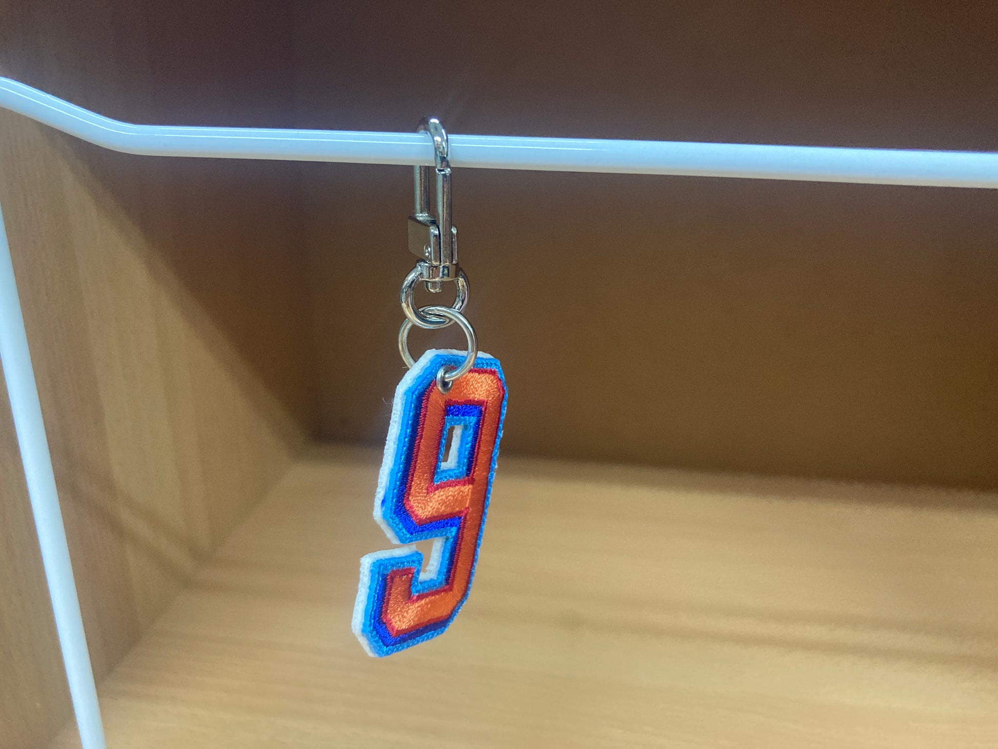 Tiny Treasures Seoul - Embroidered Number 9 Keychain 10