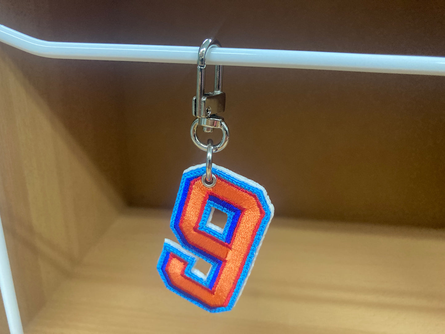 Tiny Treasures Seoul - Embroidered Number 9 Keychain 11