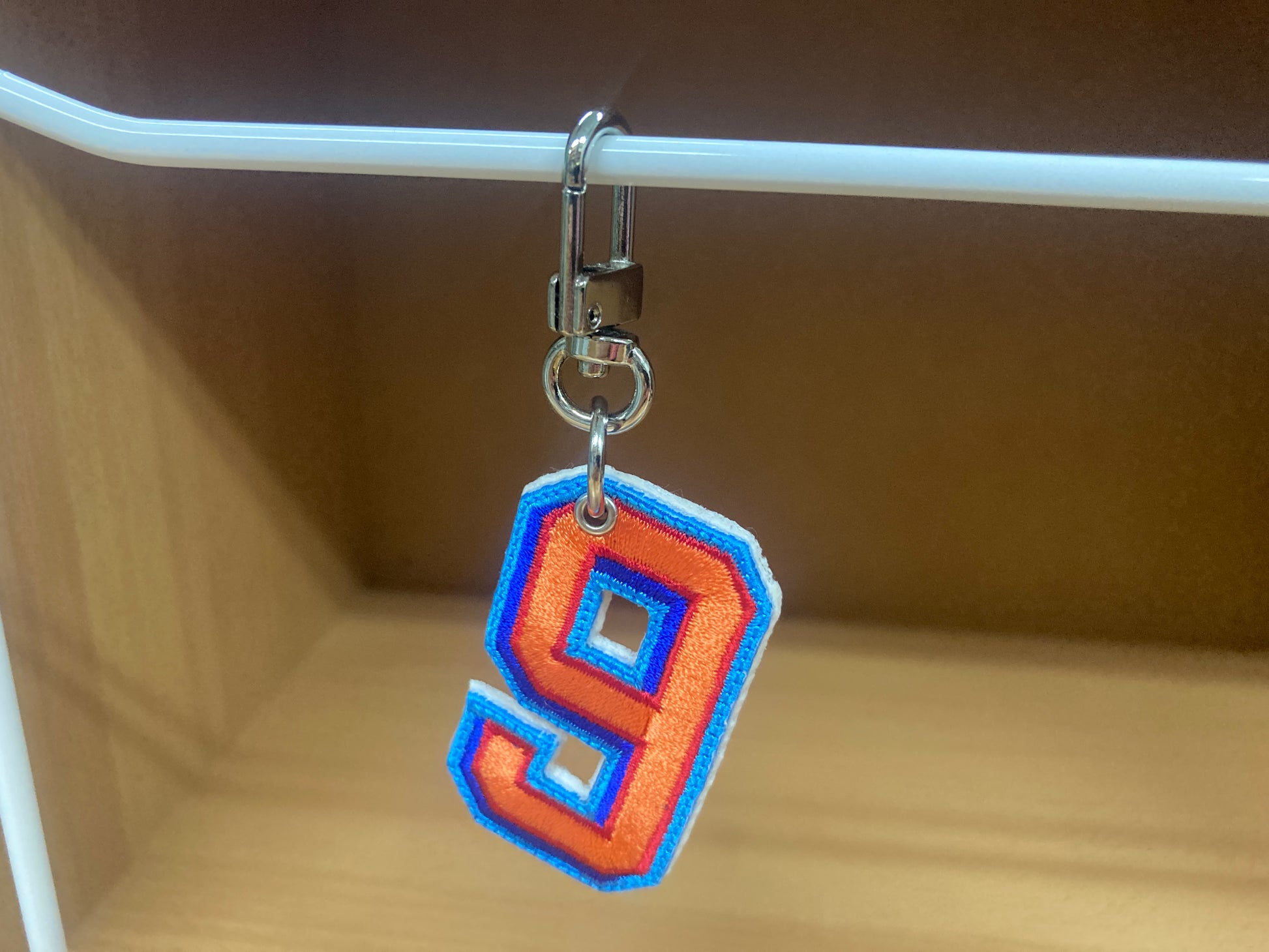 Tiny Treasures Seoul - Embroidered Number 9 Keychain 11