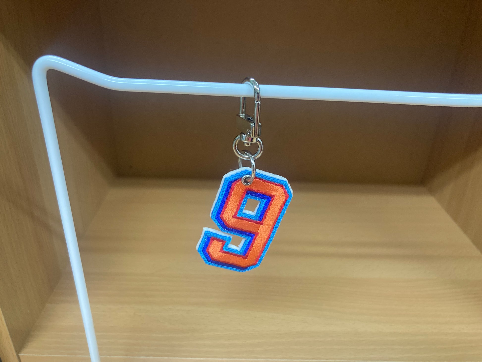 Tiny Treasures Seoul - Embroidered Number 9 Keychain 6