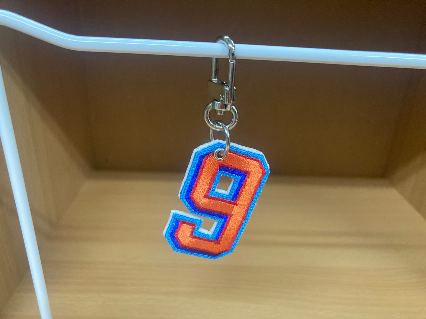 Tiny Treasures Seoul - Embroidered Number 9 Keychain 7